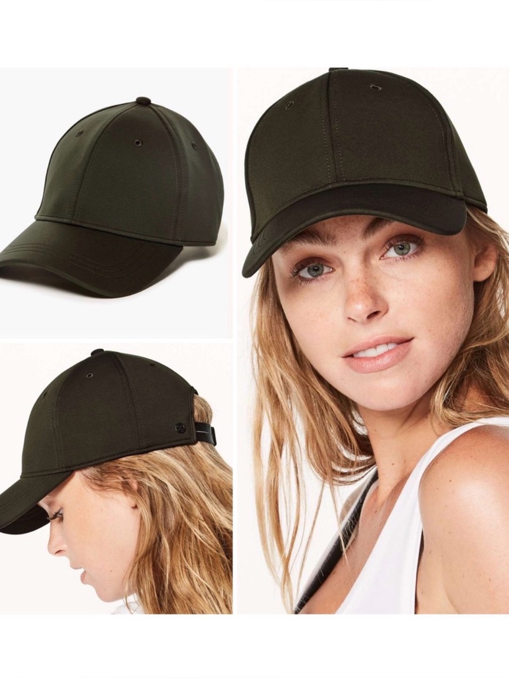 Lululemon Baller Hat Adjustable Back Reflective Detail Dark Olive